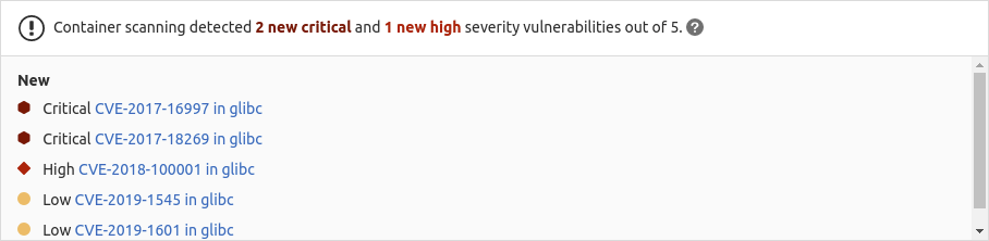 容器扫描小部件