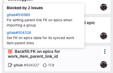 Blocked issues