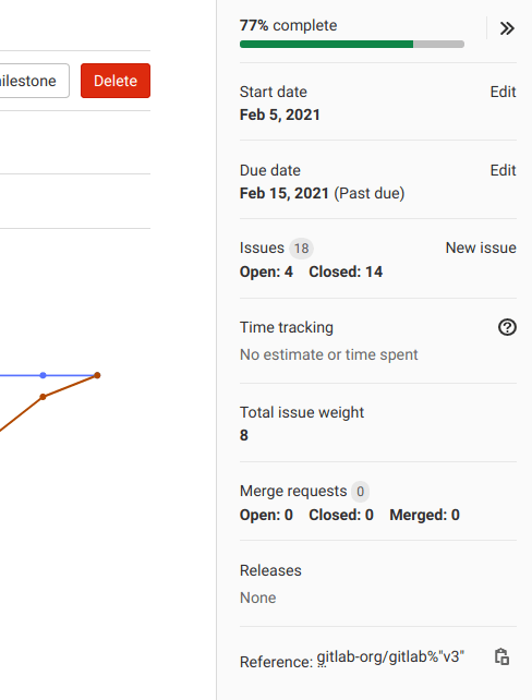 项目里程碑页面