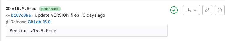 Example of a single tag