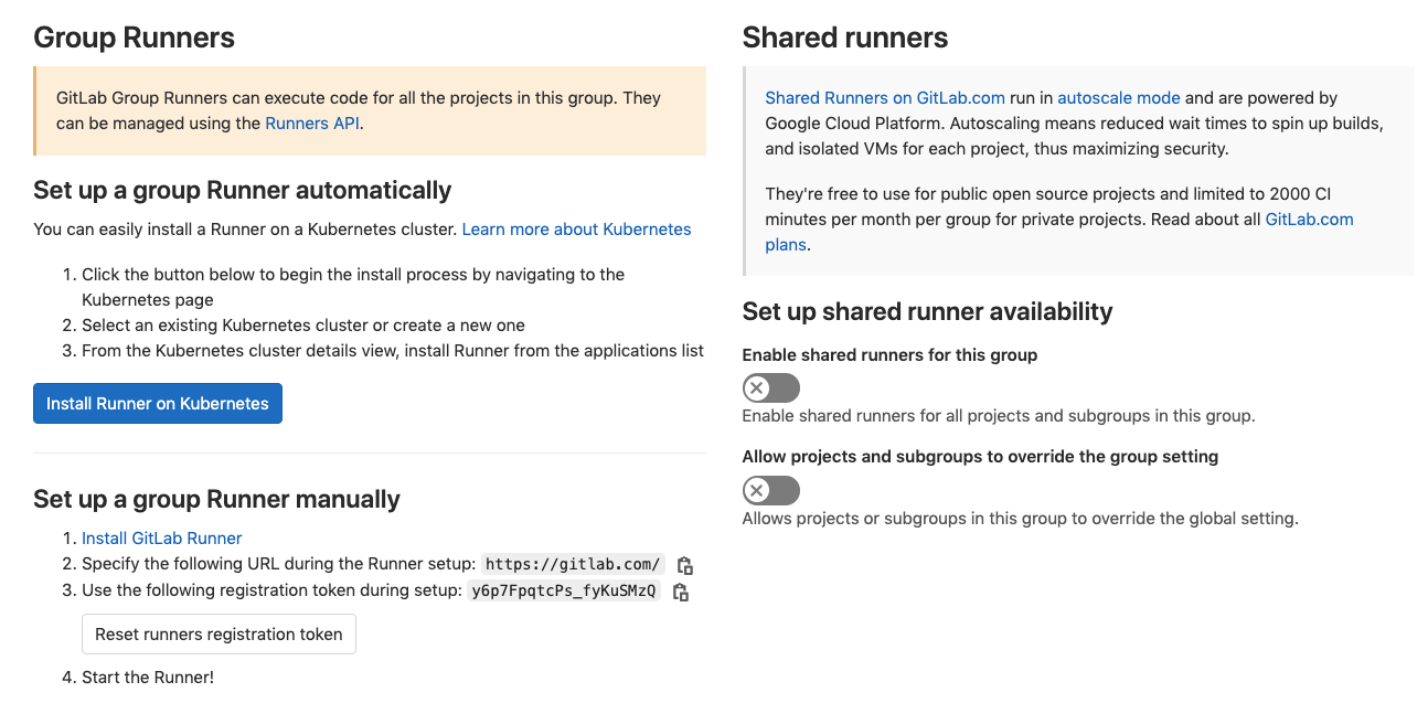 Enable instance-level shared runners when viewing groups