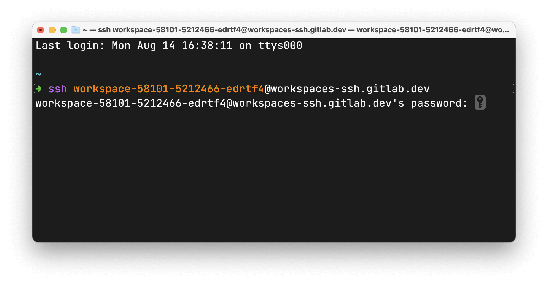 Connect to a workspace with SSH