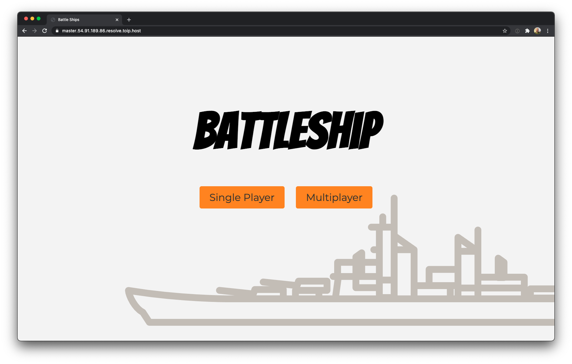 Battleship web app deployed in AWS with the 5 minute production app