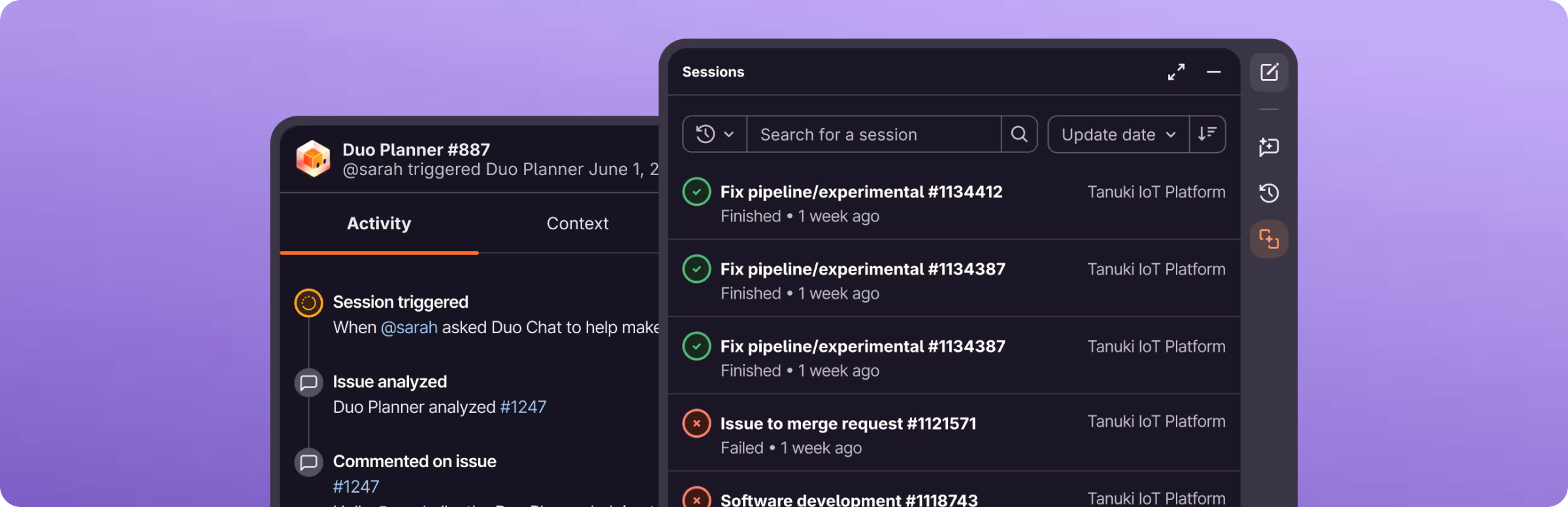 GitLab Duo Agent Platform session illustration